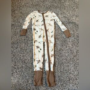 Angel Dear Moose Family 2 Way Zipper Footie Pajama 18-24 Months
